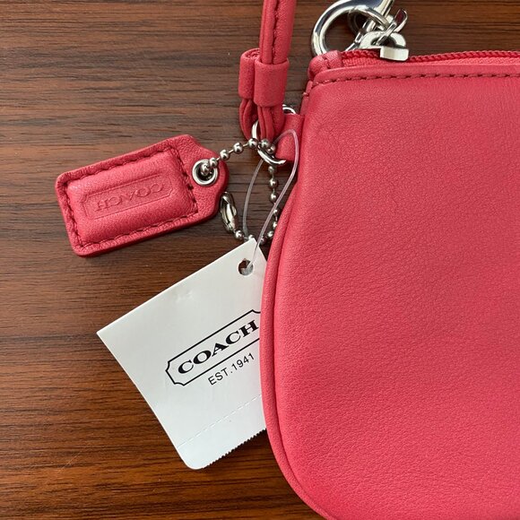 Coach F42389 Papaya Small Leather Wristlet - Picture 4 of 7